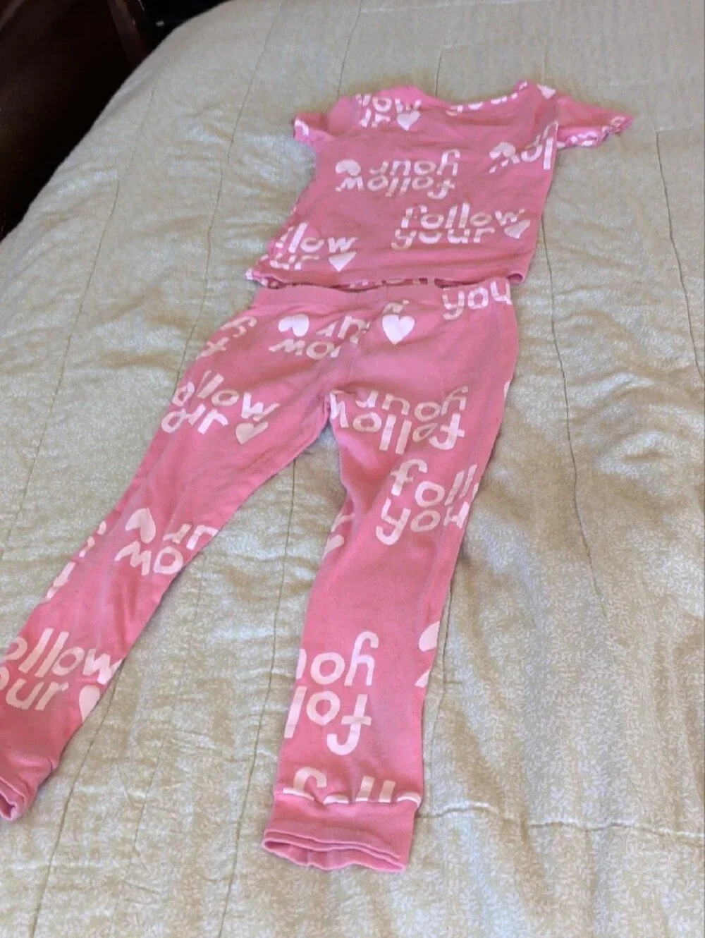 Kids Pink Graphic Pajama Set